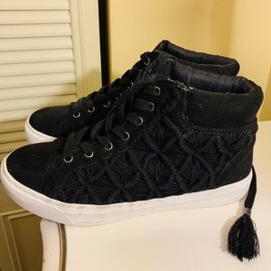 Torrid Black Knitted High Top Sneakers 8W